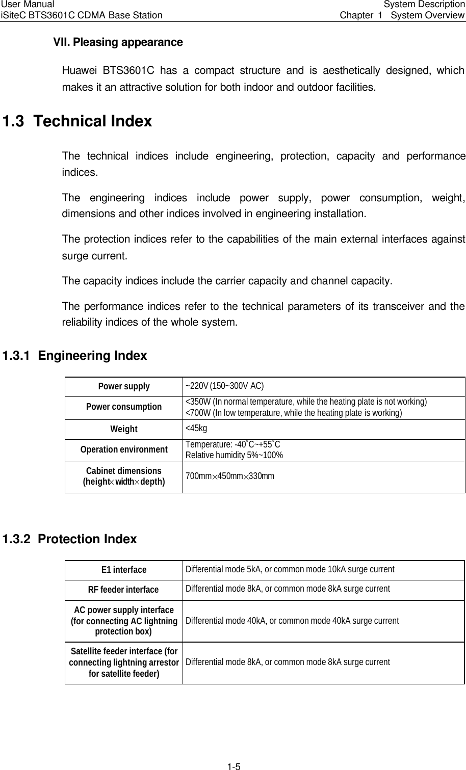 Page 8 of Huawei Technologies BTS3601C-800 CDMA Base Station User Manual 3