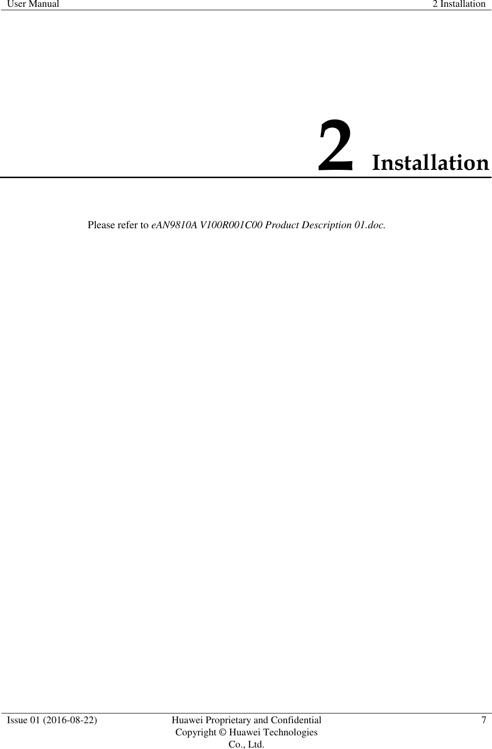 Page 8 of Huawei Technologies EAN9810A eLTE-U AirEdge User Manual