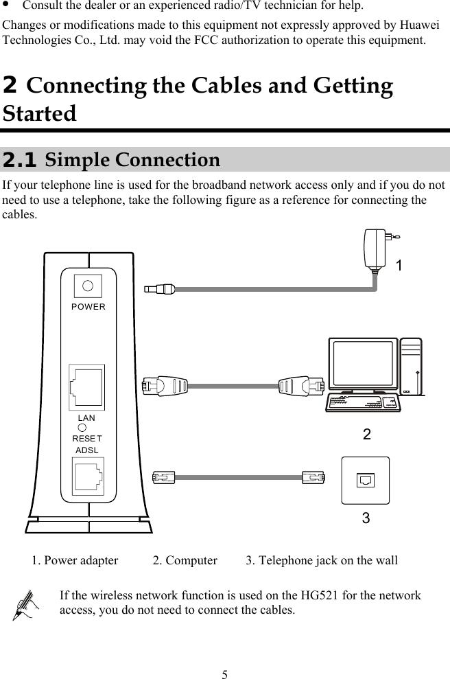 Page 10 of Huawei Technologies HG521 HOME GATEWAY User Manual