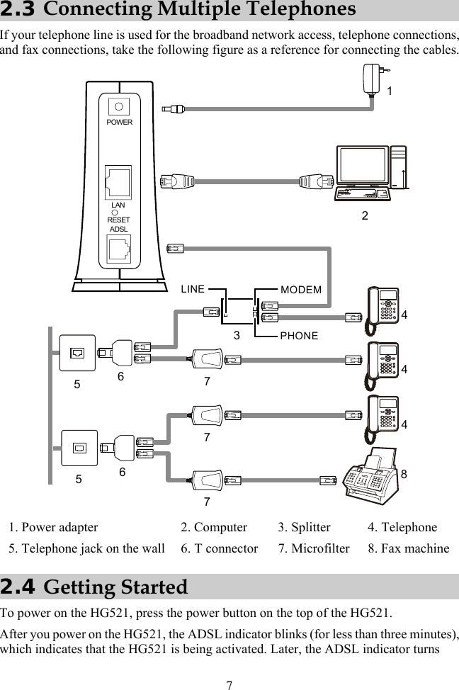 Page 12 of Huawei Technologies HG521 HOME GATEWAY User Manual