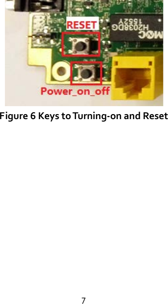 7  Figure 6 Keys to Turning-on and Reset 