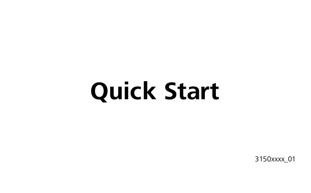    Quick Start    3150xxxx_01 