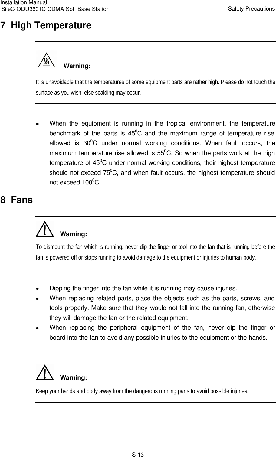 Page 21 of Huawei Technologies ODU3601C-800 CDMA Base Station User Manual 1