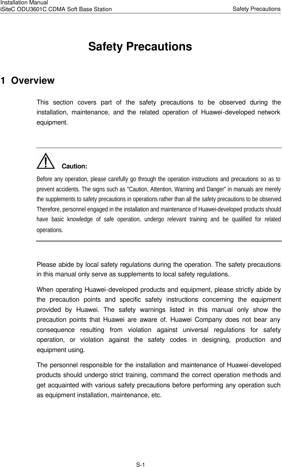 Page 9 of Huawei Technologies ODU3601C-800 CDMA Base Station User Manual 1
