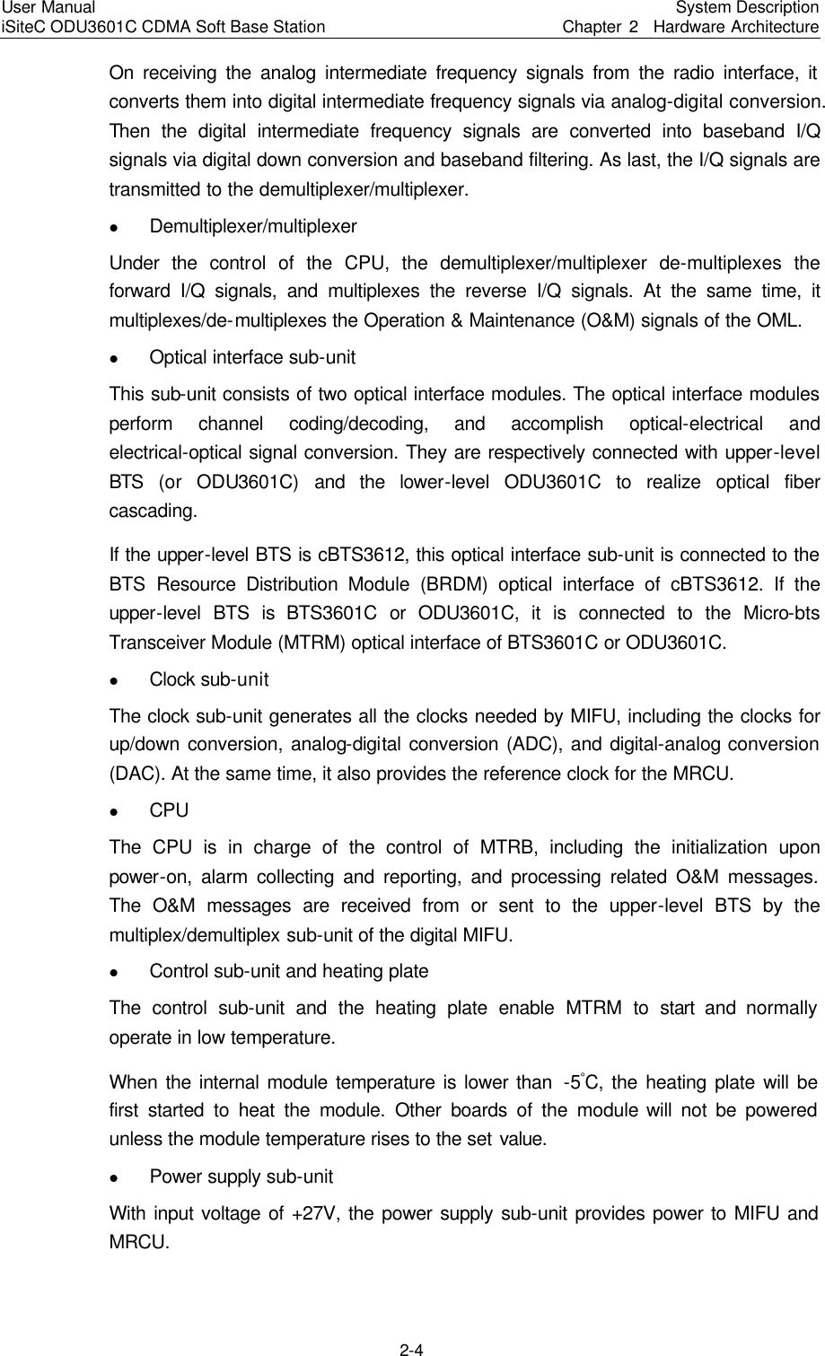 Page 20 of Huawei Technologies ODU3601C-800 CDMA Base Station User Manual 2