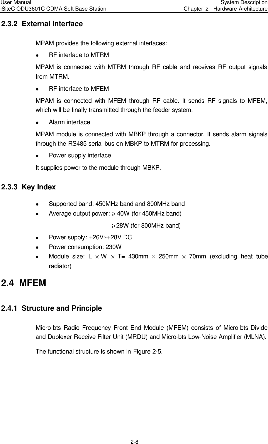 Page 24 of Huawei Technologies ODU3601C-800 CDMA Base Station User Manual 2