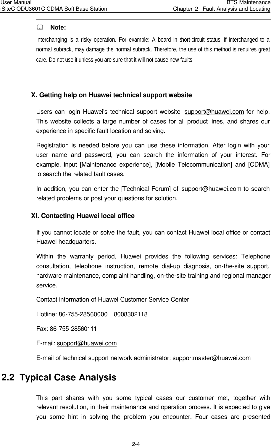 Page 88 of Huawei Technologies ODU3601C-800 CDMA Base Station User Manual 2