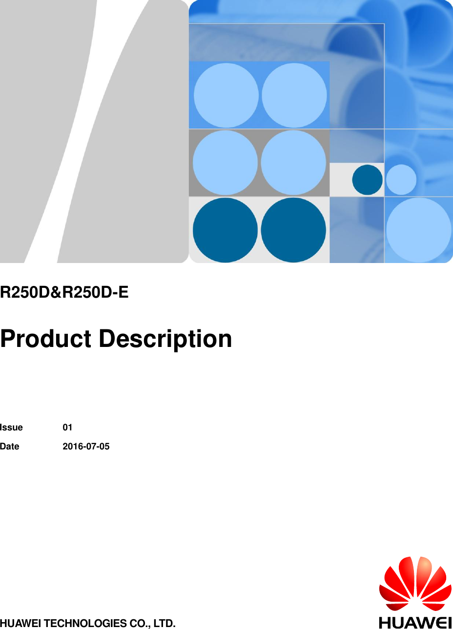           R250D&amp;R250D-E  Product Description   Issue 01 Date 2016-07-05 HUAWEI TECHNOLOGIES CO., LTD. 