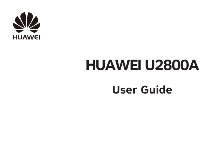 User GuideHUAWEI U2800A