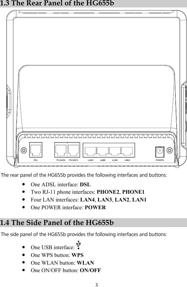 A desena sui umăr  Huawei HG655b Home Gateway Quick Start_V100R001_01,General,English_ 201172  Start(V100R001 01,General,English RS)