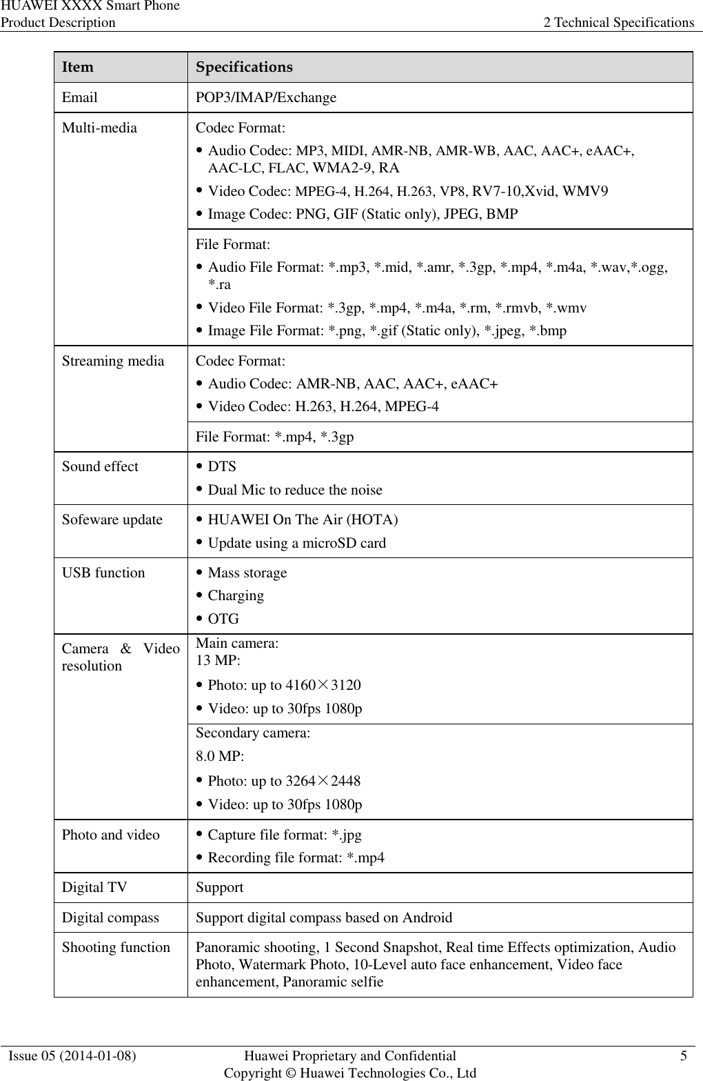 Page 9 of 11 - Huawei Release Notes D PRODUCT Mobile Phone S WCDMA Android P7 Sophia-L10 Smart Description (V100R001 04,EN,UL)