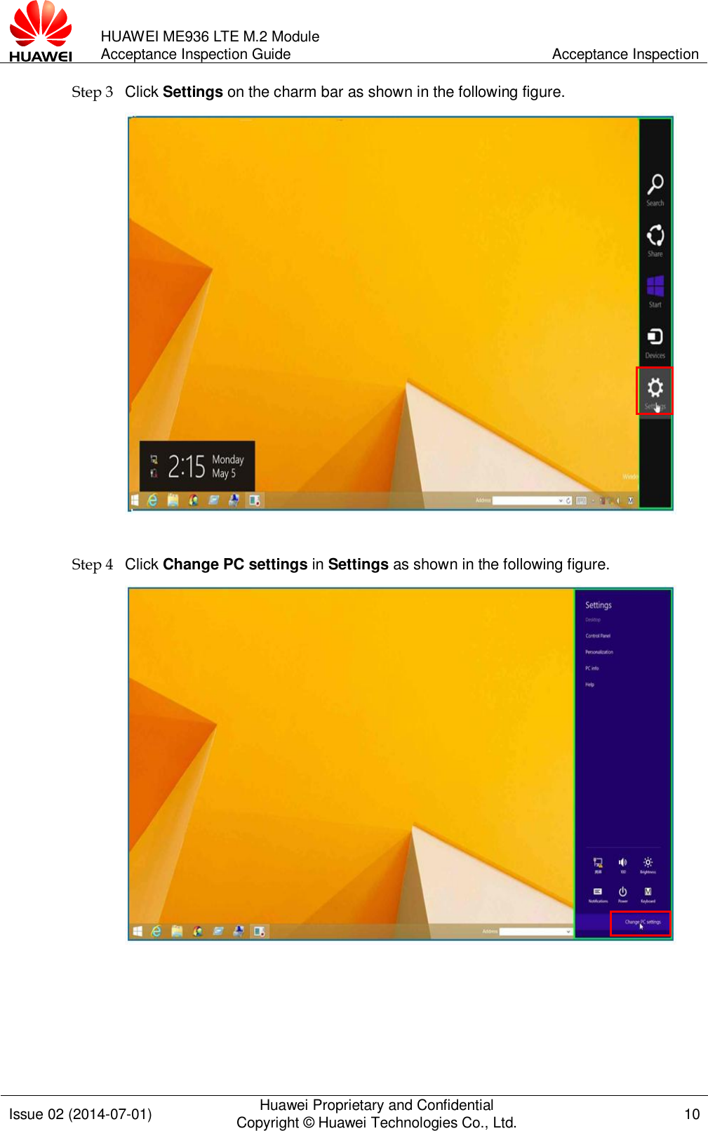 Page 10 of 12 - Huawei 目录 (Contents) ME936 LTE M.2 Module Acceptance Inspection Guide-(V100R001 02, English)