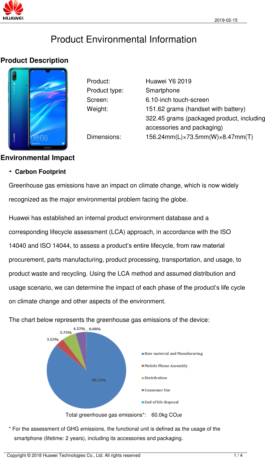 Page 1 of 4 - Huawei  HW PEI Y6 2019