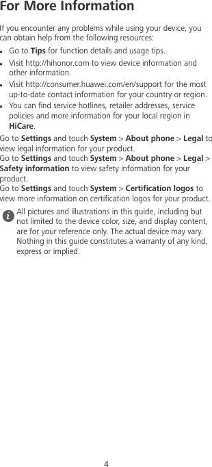 Page 5 of 10 - Huawei  Honor 9N Quick Start Guide (LLD-AL20,01,en,India,EMUI8.0,Dual,SI,L)