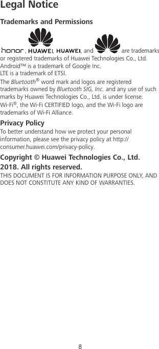 Page 9 of 10 - Huawei  Honor 9N Quick Start Guide (LLD-AL20,01,en,India,EMUI8.0,Dual,SI,L)