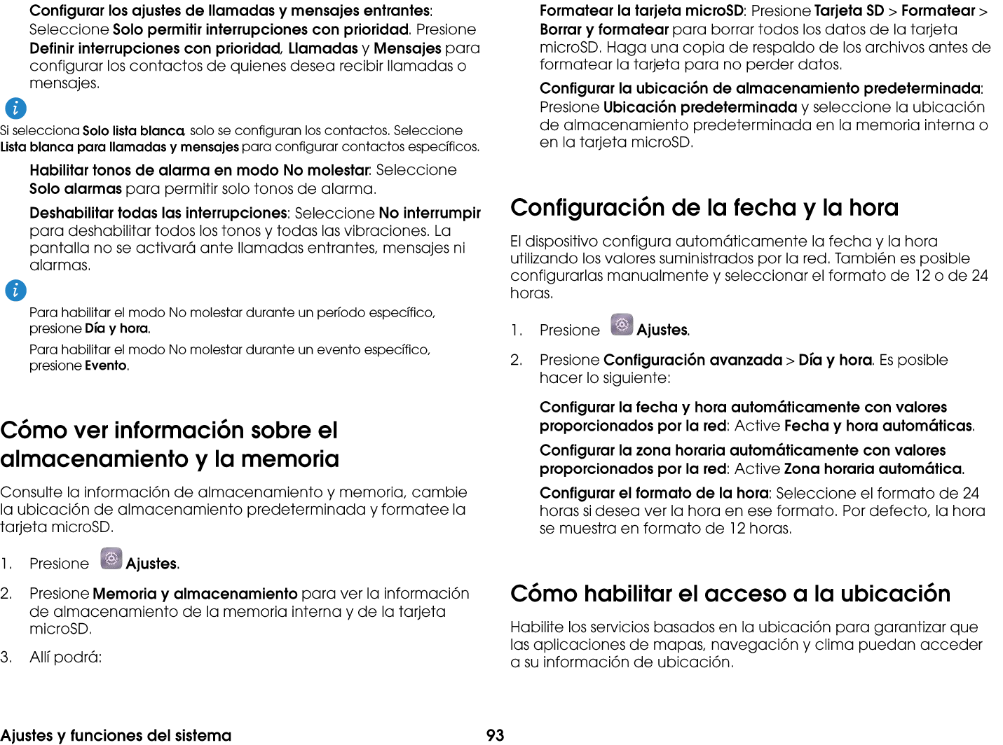 Como Elegir Tarjeta Sd Como Almacenamiento Predeterminado Huawei TRT Mobile Phone User Guide (V100R001_01,ES,Normal,H1711z) Elate™  Guia De Usuario (02,LA SP,US,Cricket,EMUI510)