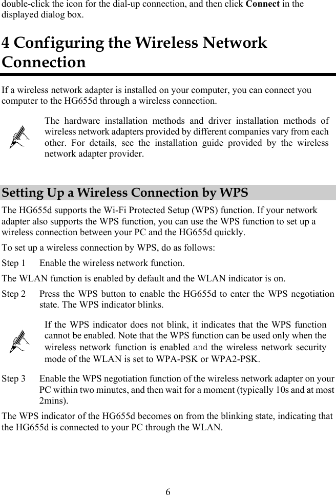 Page 6 of 8 - Huawei Huawei-Hg655D-Quick-Start-Guide