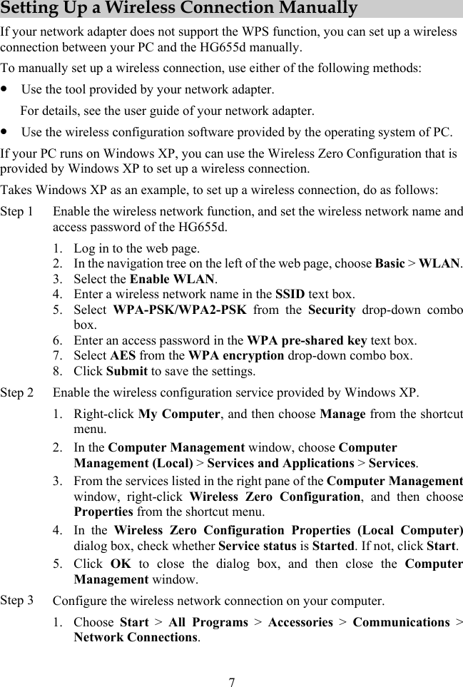 Page 7 of 8 - Huawei Huawei-Hg655D-Quick-Start-Guide