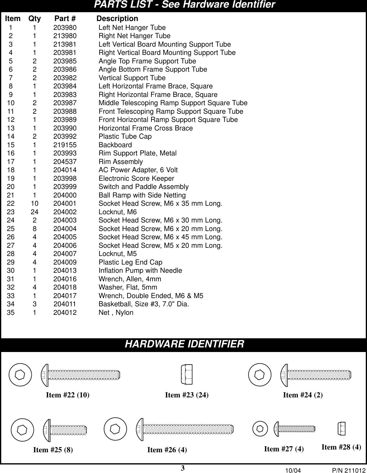 Page 3 of 11 - Huffybikes Huffybikes-Single-Electronic-Basketball-System-Users-Manual- 211413  Huffybikes-single-electronic-basketball-system-users-manual