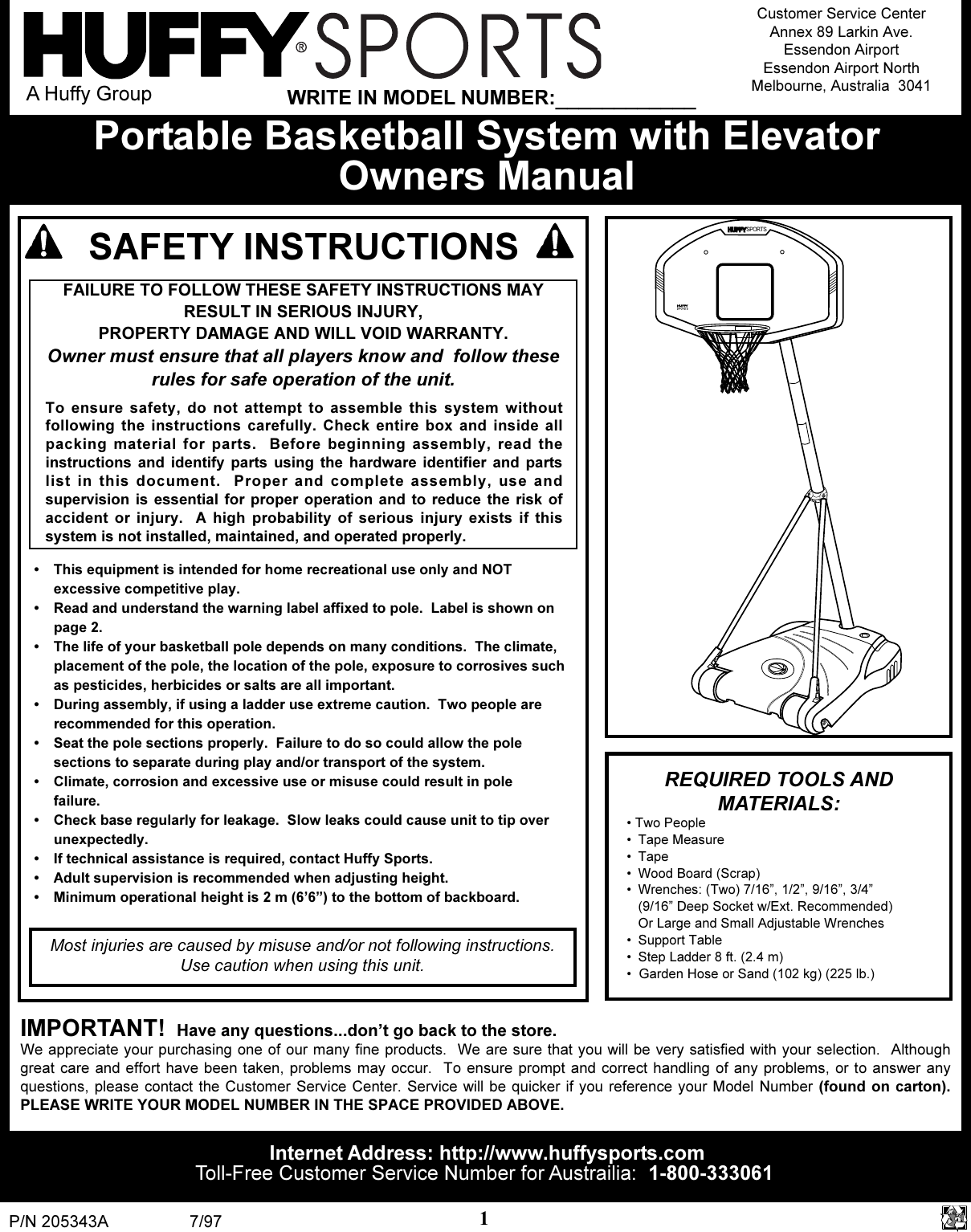 Huffybikes Skm 3072 U Users Manual 205343A