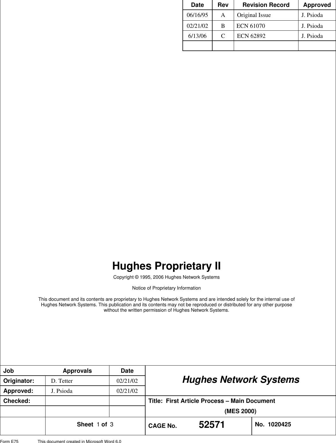 1020425-c-mes2000-first-article-process