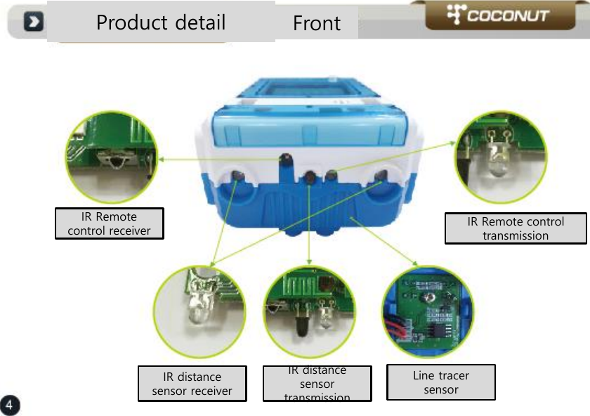 Product detail  Front IR Remote control receiver   IR Remote control transmission IR distance sensor receiver  IR distance sensor transmission Line tracer sensor 