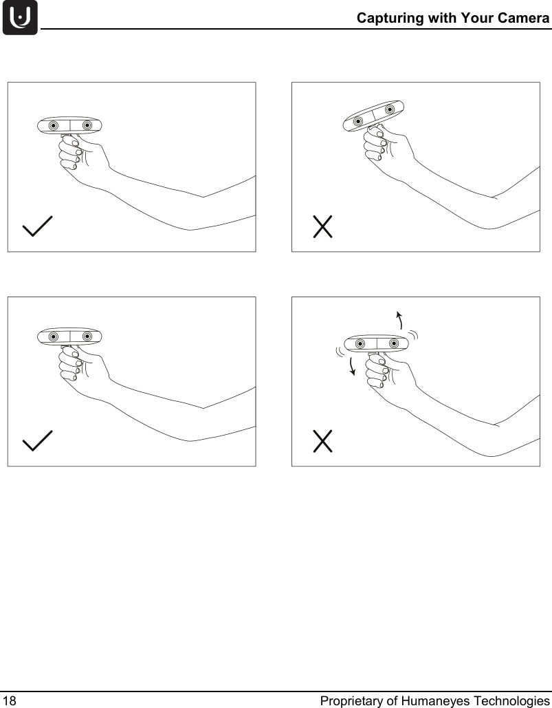  Capturing with Your Camera 18 Proprietary of Humaneyes Technologies    