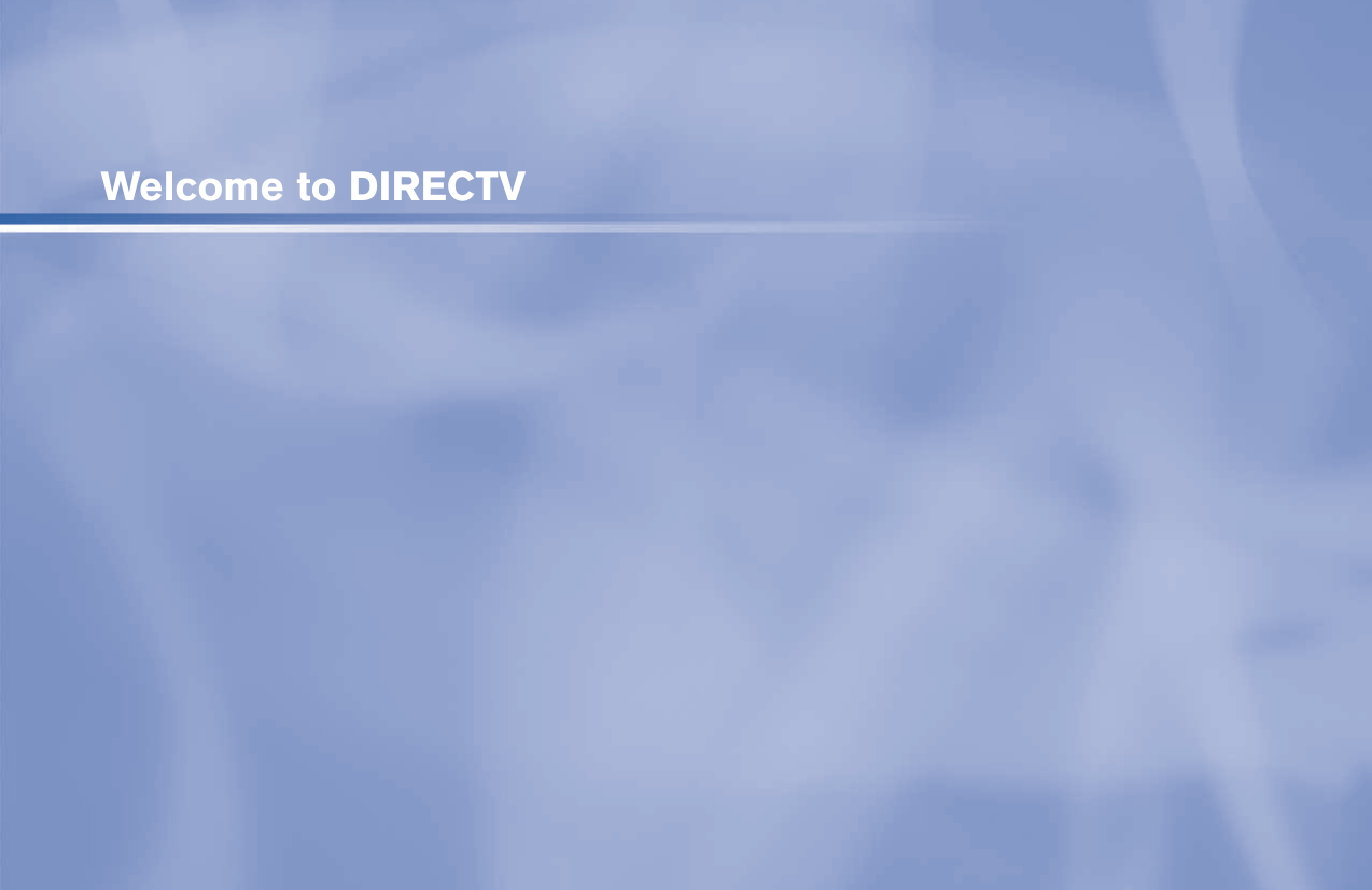 Welcome to DIRECTV