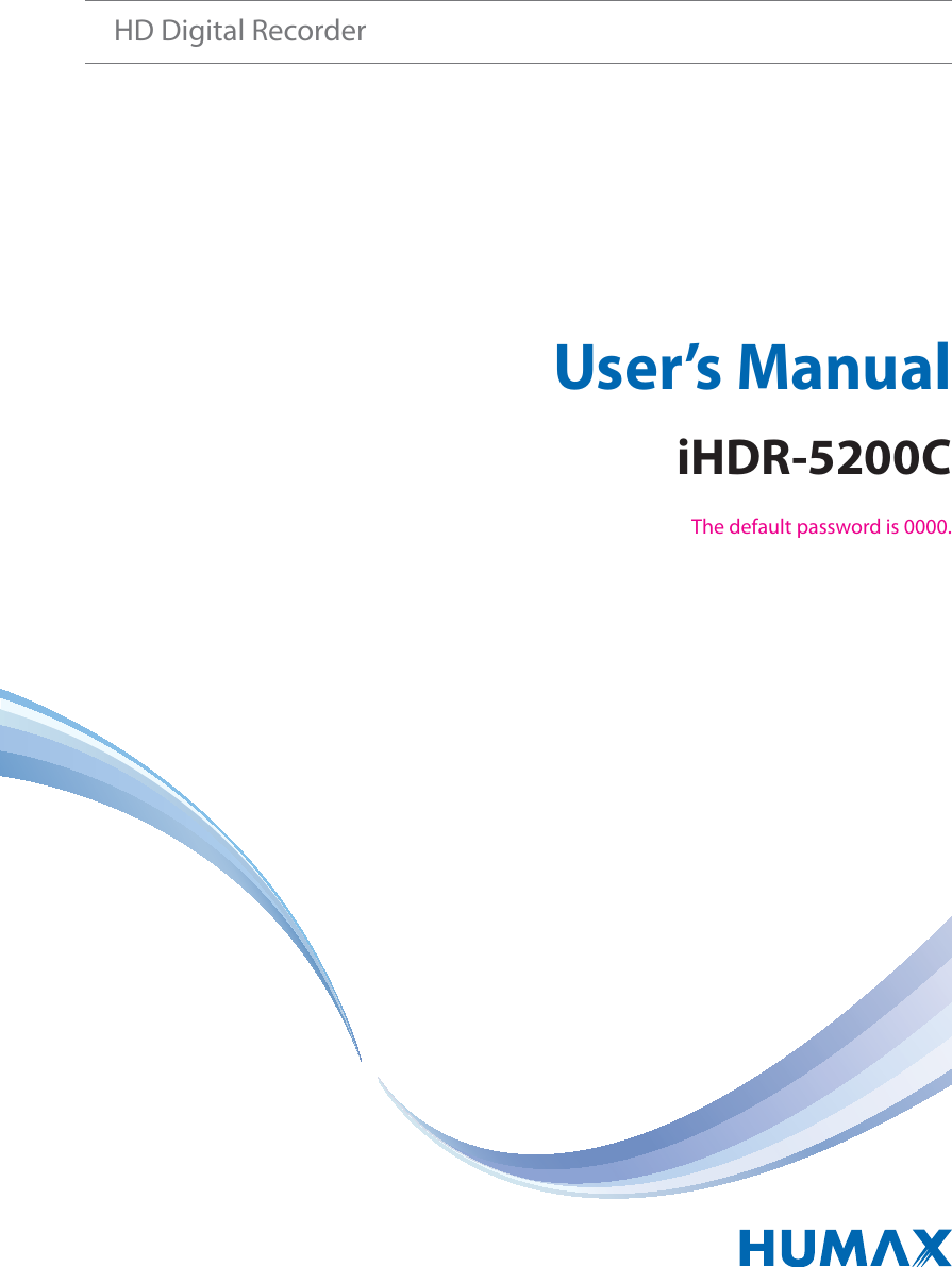 Humax Ihdr 5200C Users Manual