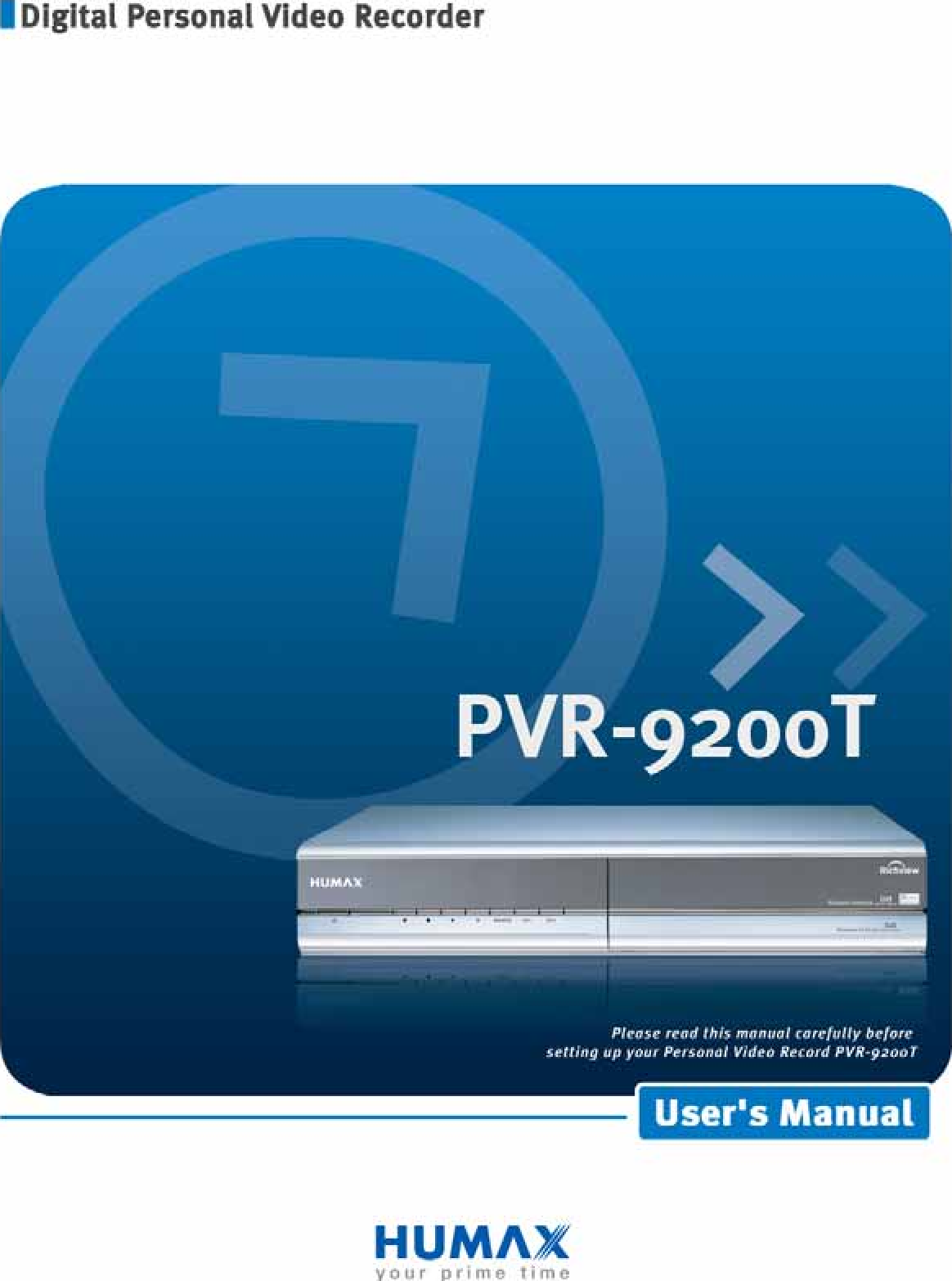Page 1 of 1 - Humax Humax-Pvr-9200T-Users-Manual-  Humax-pvr-9200t-users-manual