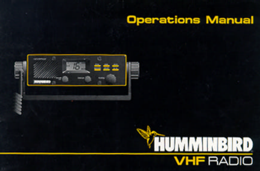 Page 1 of 11 - Humminbird Humminbird-Dc-25-Users-Manual- VHF Radio Operations Manual  Humminbird-dc-25-users-manual