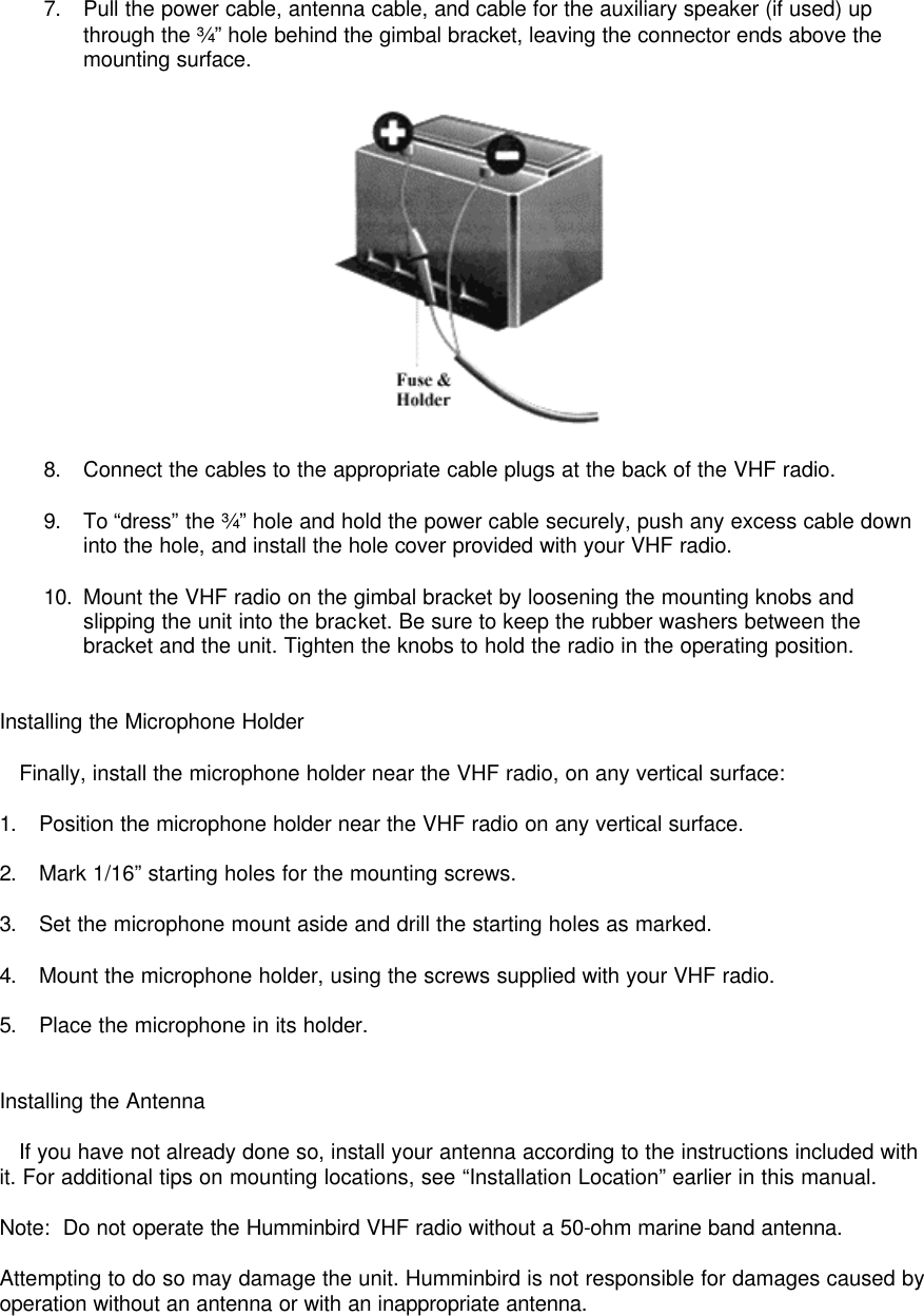 Page 4 of 11 - Humminbird Humminbird-Dc-25-Users-Manual- VHF Radio Operations Manual  Humminbird-dc-25-users-manual