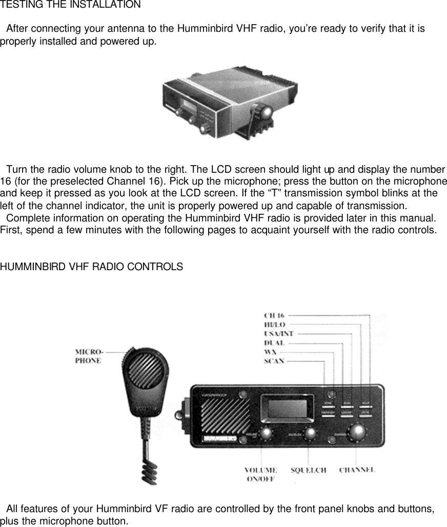 Page 5 of 11 - Humminbird Humminbird-Dc-25-Users-Manual- VHF Radio Operations Manual  Humminbird-dc-25-users-manual