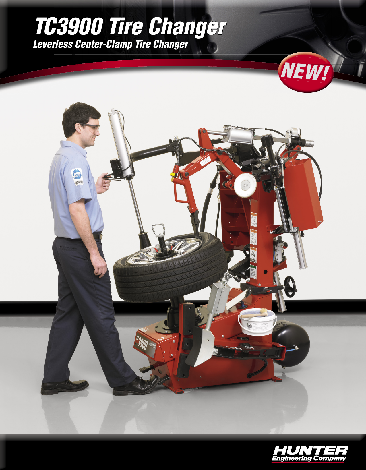 Page 1 of 4 - Hunter-Engineering Hunter-Engineering-Center-Clamp-Brochure- TC3900 Tire Changer - Leverless Center-Clamp  Hunter-engineering-center-clamp-brochure
