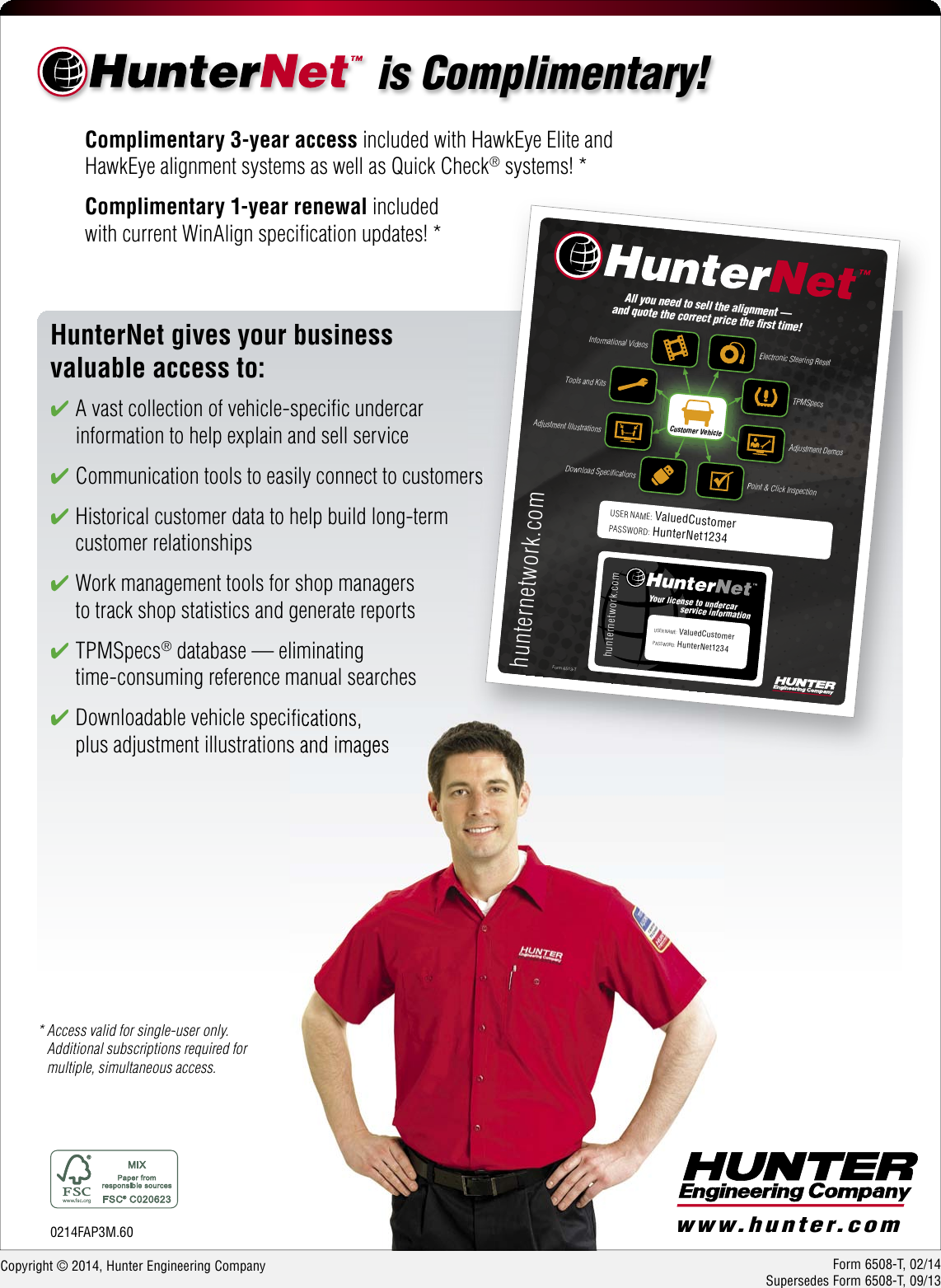 Page 8 of 8 - Hunter-Engineering Hunter-Engineering-Hawkeye-Elite-Brochure- HunterNet - Your Online Database For Vehicle Information And Shop Statistics  Hunter-engineering-hawkeye-elite-brochure