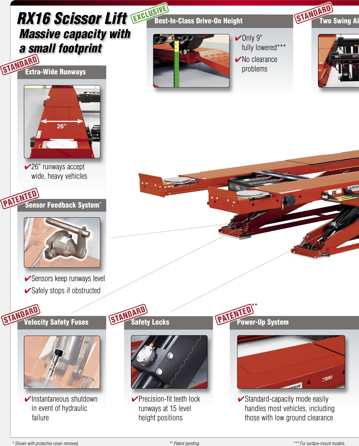 Page 2 of 8 - Hunter-Engineering Hunter-Engineering-Rx16-Scissor-Brochure- RX16 Scissor Lift - Low, Long, Fast And Strong  Hunter-engineering-rx16-scissor-brochure