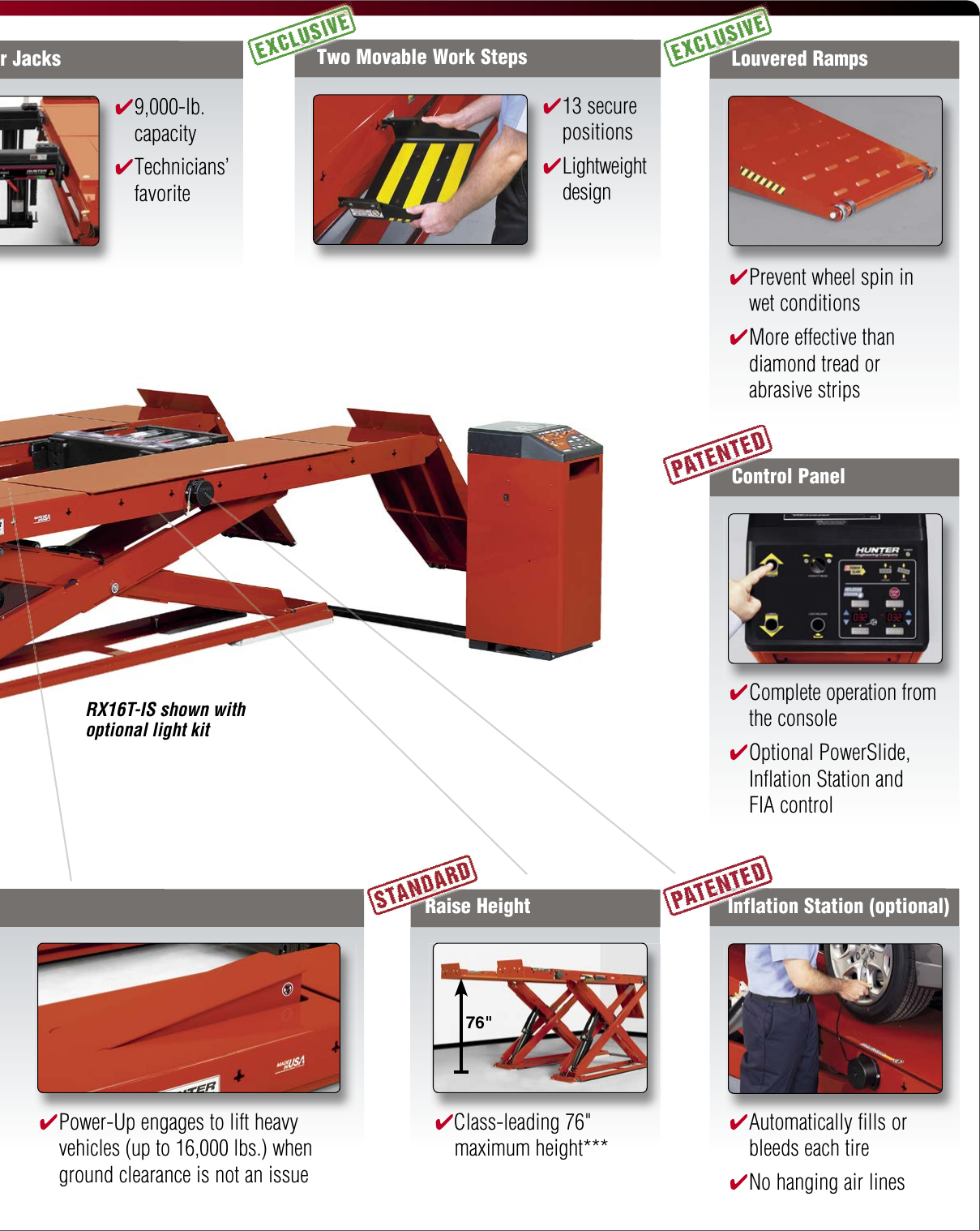 Page 3 of 8 - Hunter-Engineering Hunter-Engineering-Rx16-Scissor-Brochure- RX16 Scissor Lift - Low, Long, Fast And Strong  Hunter-engineering-rx16-scissor-brochure