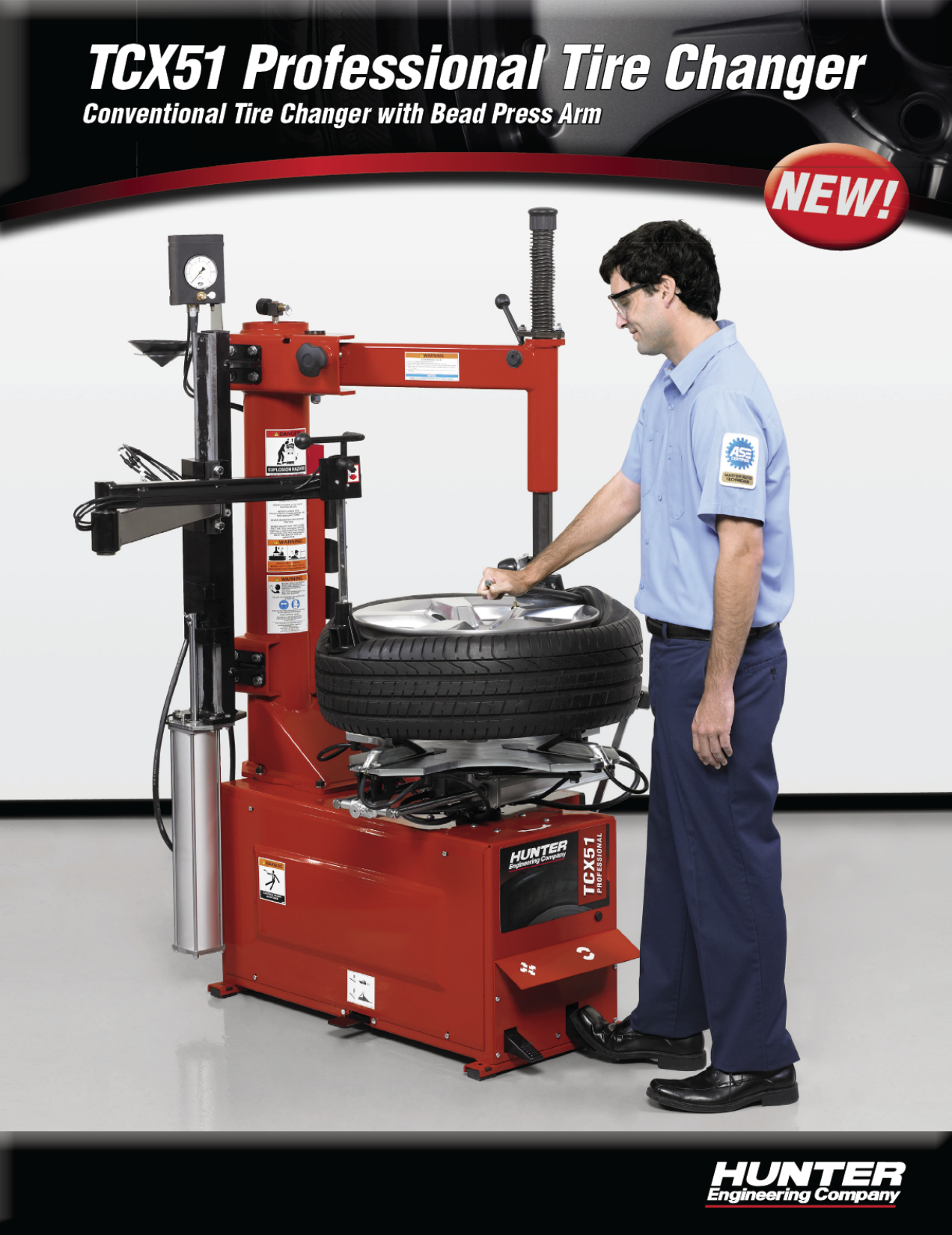 Page 1 of 6 - Hunter-Engineering Hunter-Engineering-Table-Top-Brochure- TCX51 Professional Tire Changer - Conventional With Bead Press Arm  Hunter-engineering-table-top-brochure