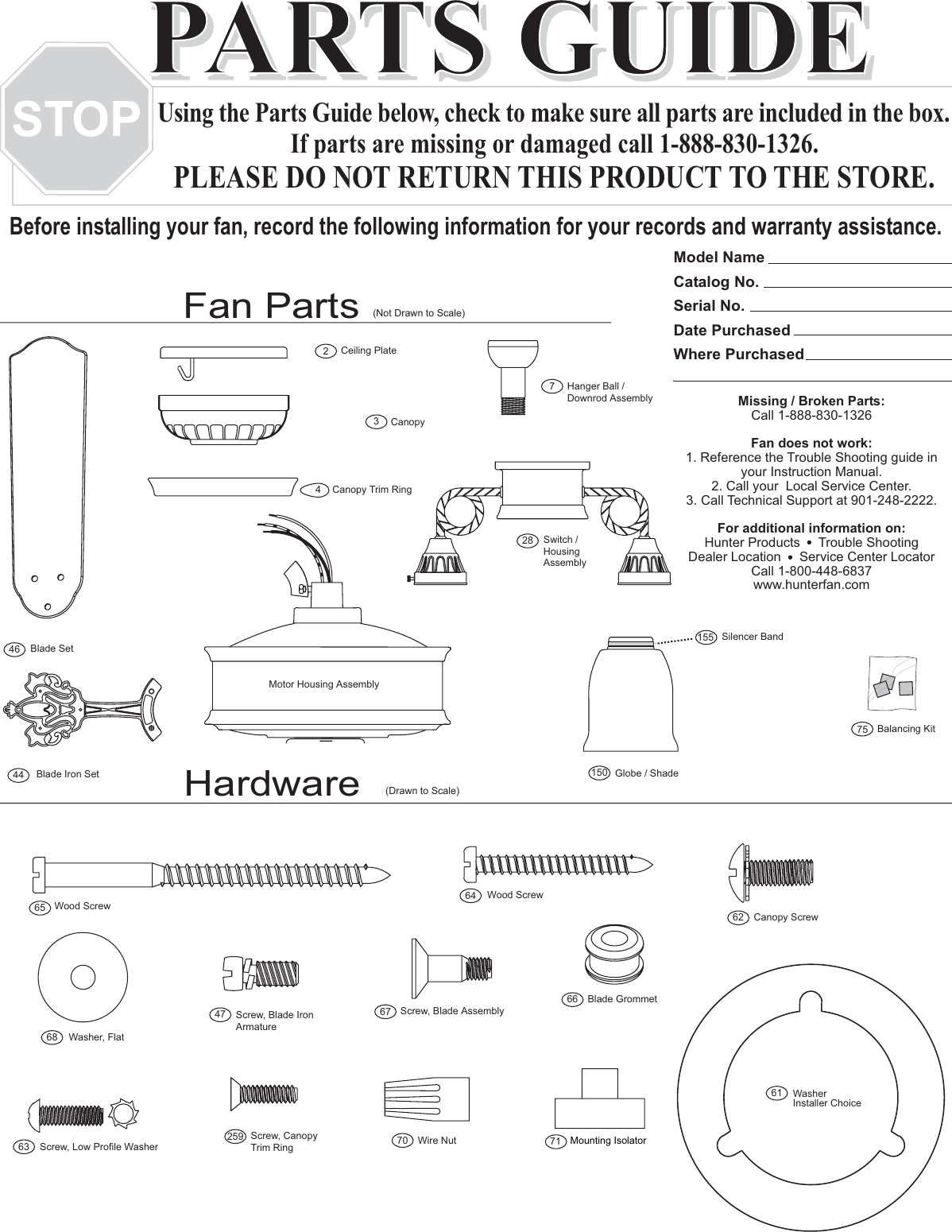 Page 1 of 4 - Hunter-Fan Hunter-Fan-23714-Users-Manual- 354 1896 Art Nouveau 94316 Eng New  Hunter-fan-23714-users-manual