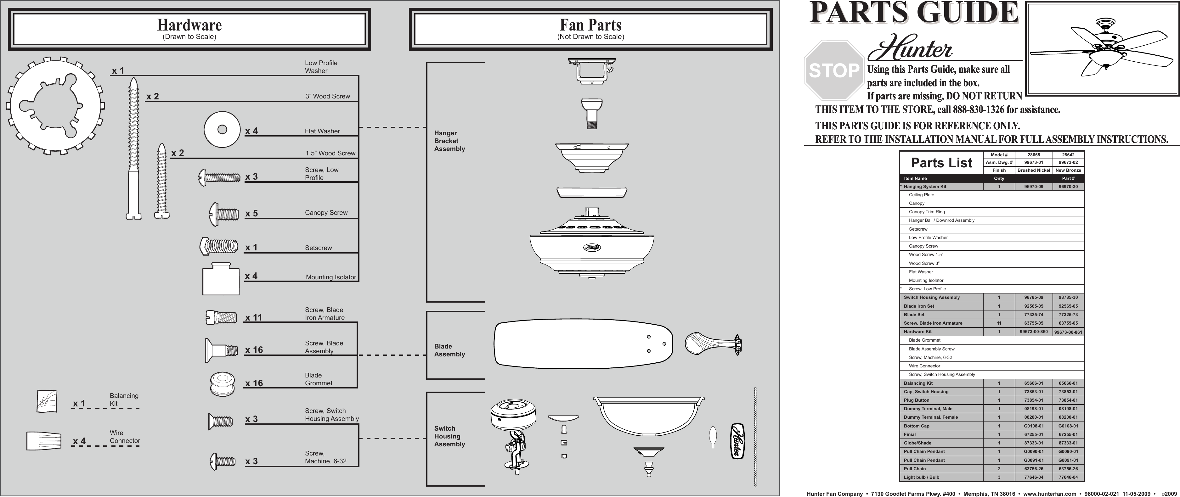 Page 1 of 2 - Hunter-Fan Hunter-Fan-28665-28642-Users-Manual-  Hunter-fan-28665-28642-users-manual