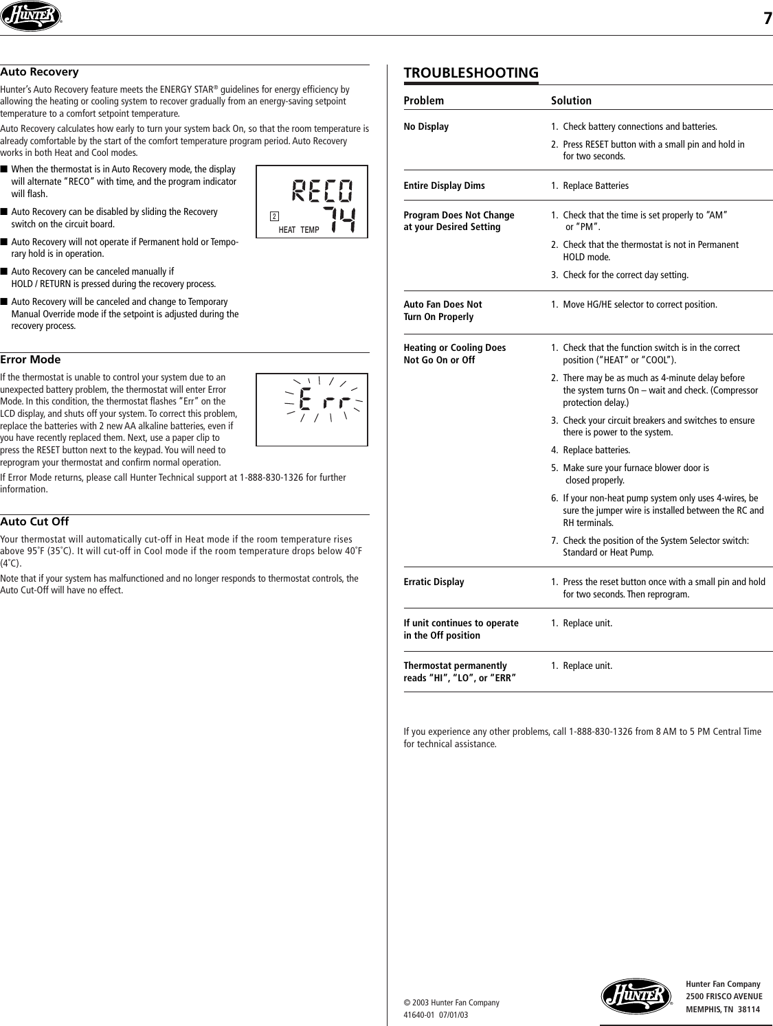 Hunter Thermostat Wiring Diagram Bcberhampur Org