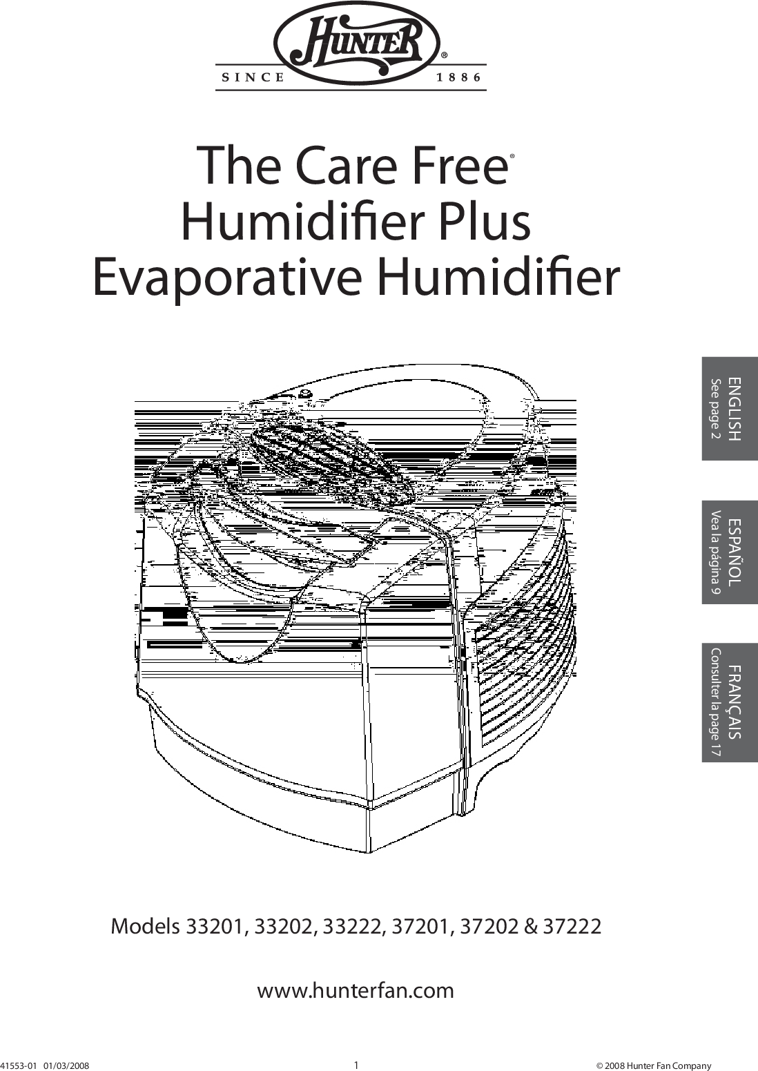 Page 1 of 1 - Hunter-Fan Hunter-Fan-Care-Free-33222-Users-Manual-  Hunter-fan-care-free-33222-users-manual