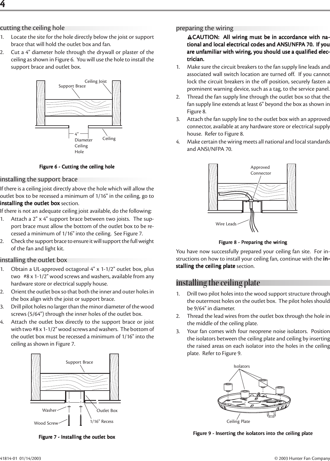 Page 4 of 11 - Hunter-Fan Hunter-Fan-Indoor-Ceiling-Fan-Users-Manual- 41801-01  Hunter-fan-indoor-ceiling-fan-users-manual