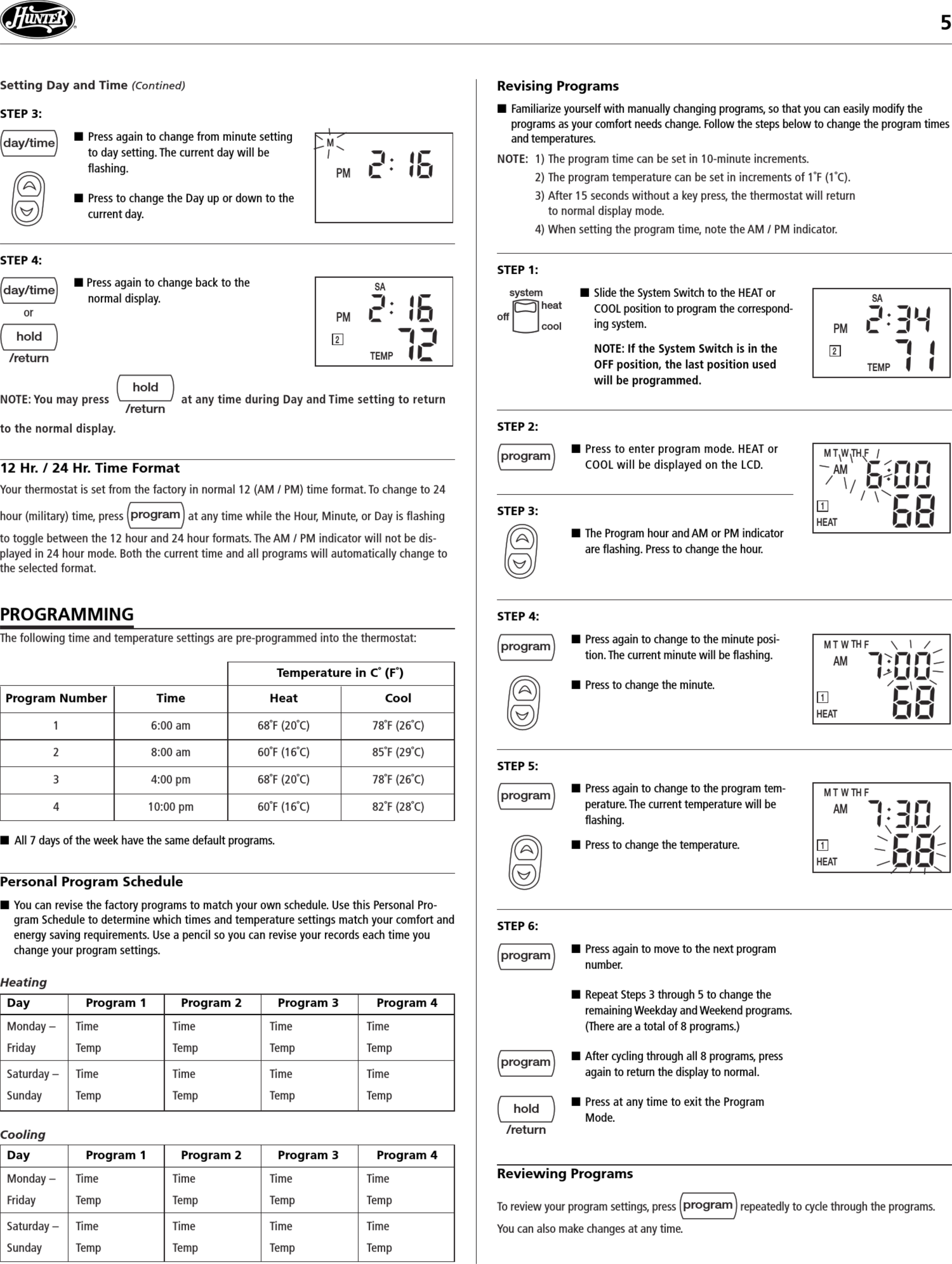 Page 5 of 7 - Hunter Hunter-44110-Owners-Manual-1003044 User Manual