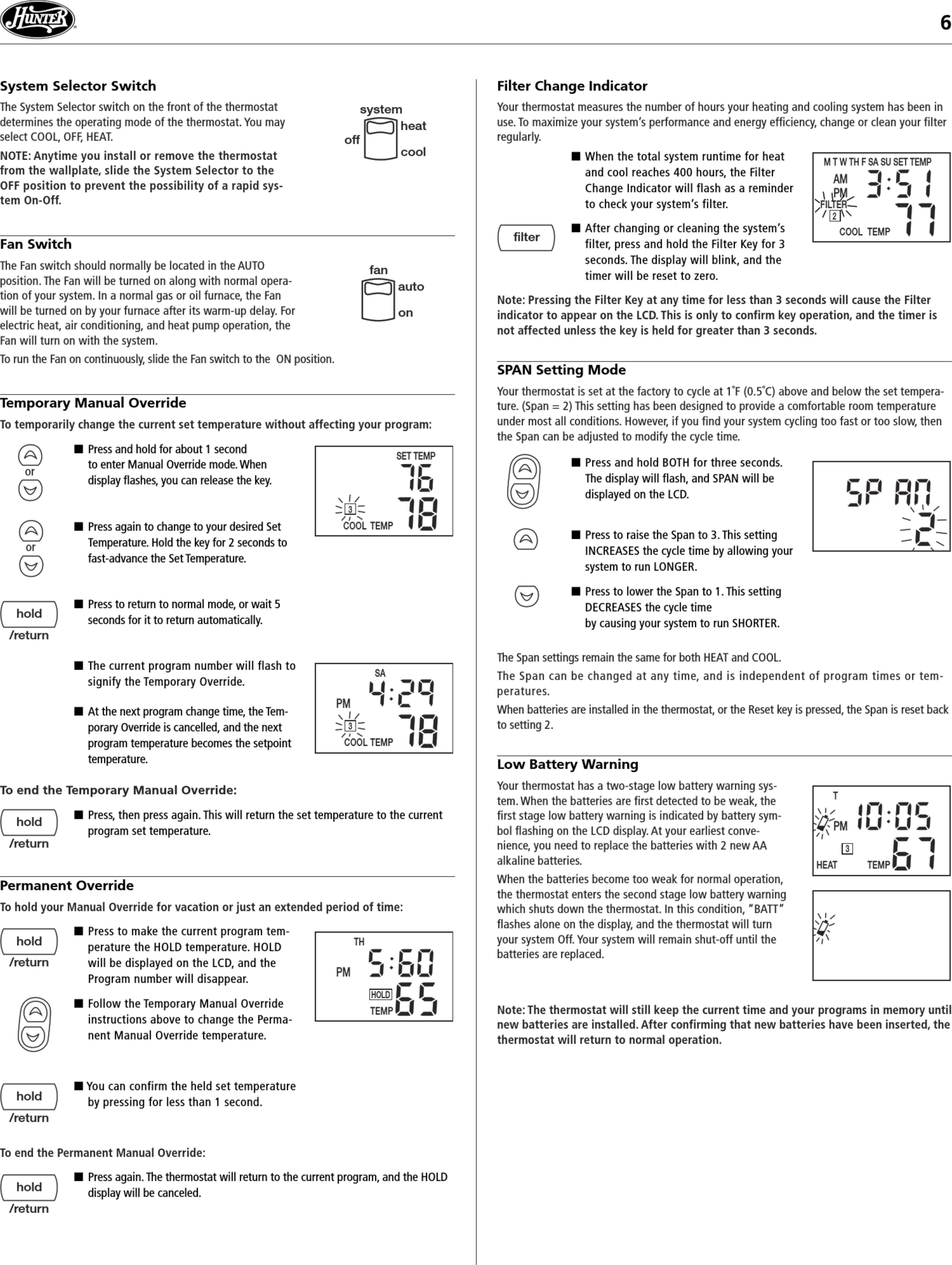 Page 6 of 7 - Hunter Hunter-44110-Owners-Manual-1003044 User Manual