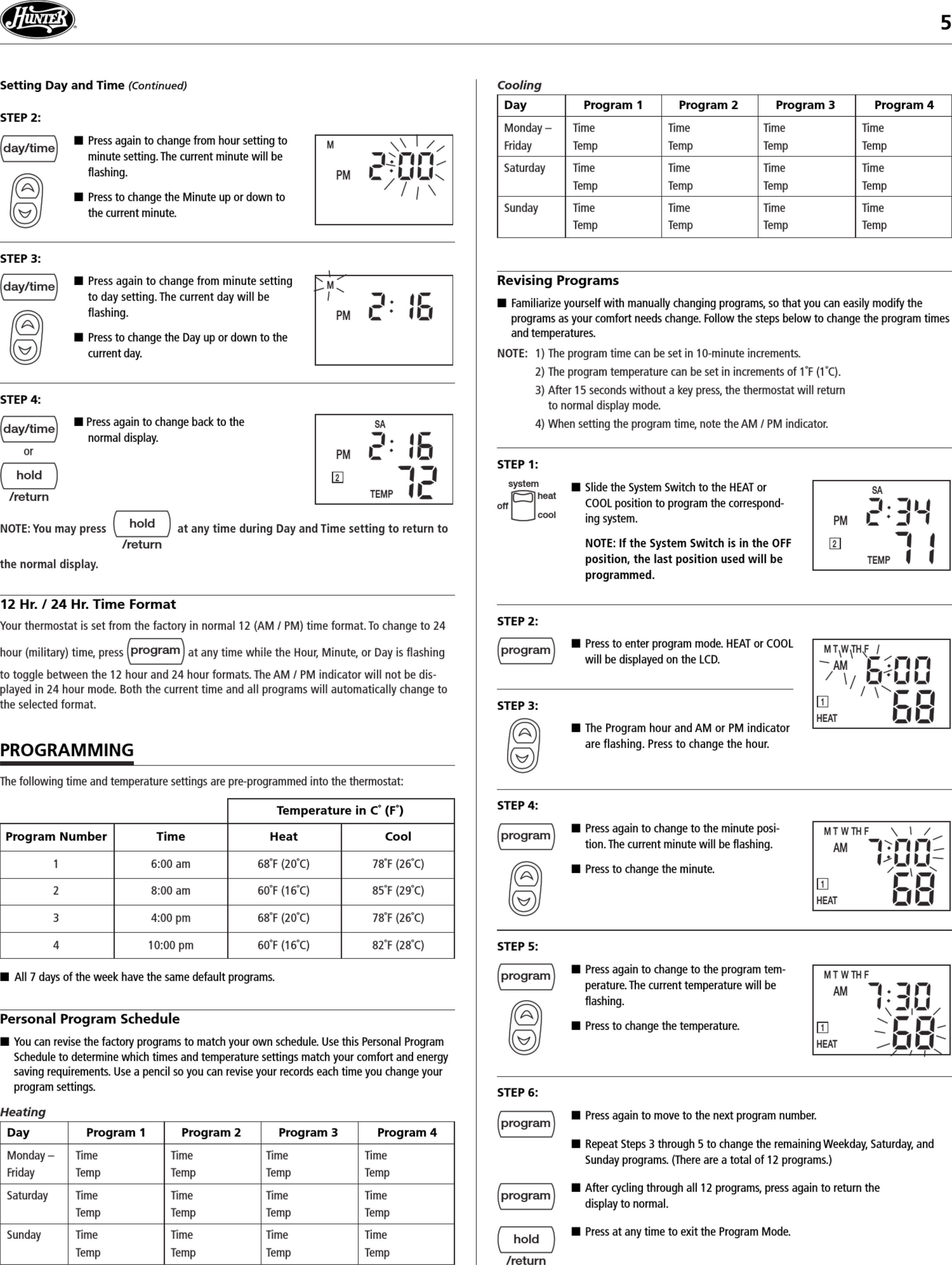 Page 5 of 7 - Hunter Hunter-44260-Owners-Manual-1003287 User Manual