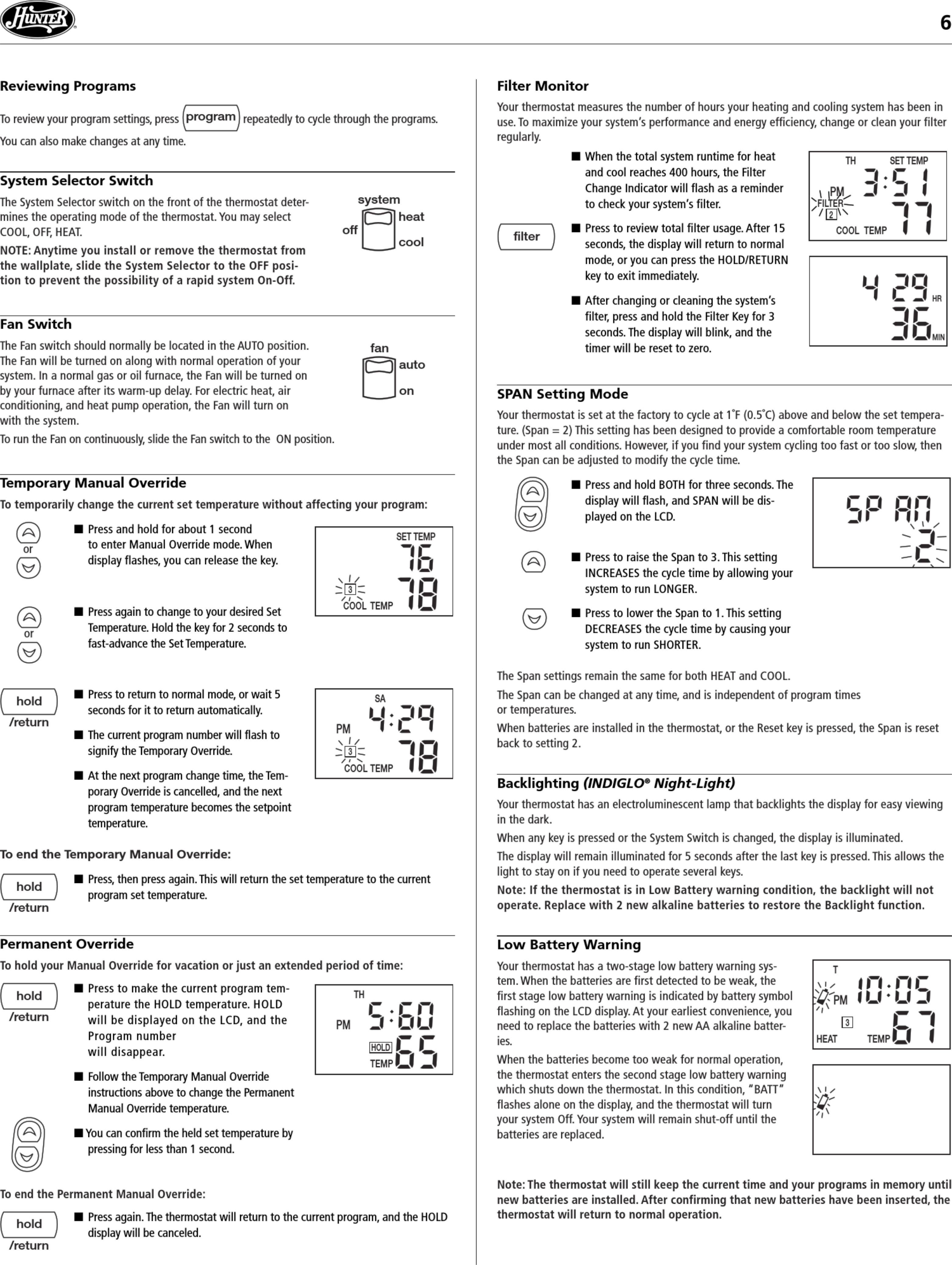 Page 6 of 7 - Hunter Hunter-44260-Owners-Manual-1003287 User Manual