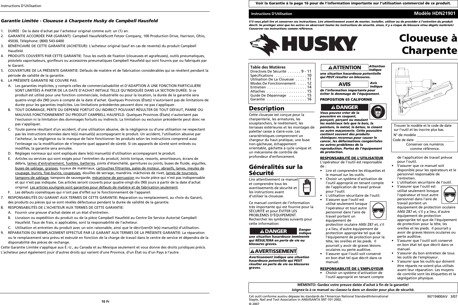 Page 9 of 12 - Husky Husky-Hdn21901-Users-Manual-  Husky-hdn21901-users-manual