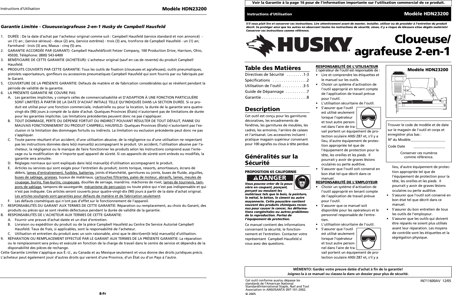 Page 9 of 12 - Husky Husky-Hdn23200-Users-Manual- 711600_1205  Husky-hdn23200-users-manual