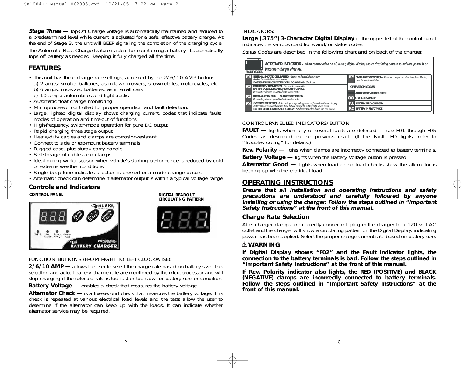 Page 4 of 6 - Husky Husky-Hsk1084Hd-Users-Manual-  Husky-hsk1084hd-users-manual